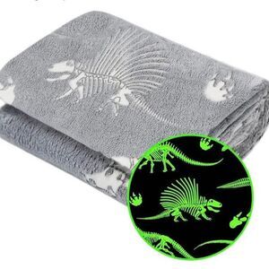 Dinosaur Gifts Toys for Kids Boys - Dino Glow in The Dark Blanket